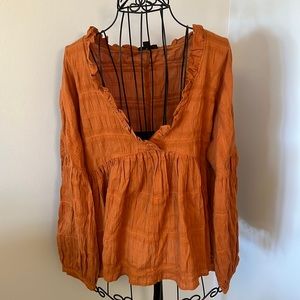 NWOT Lizard Thicket Terracotta Ruffle Tunic